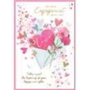 ENGAGEMENT CARDS,6's Hearts & Roses