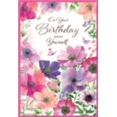 BIRTHDAY CARDS,Open 6's Floral