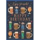 BIRTHDAY CARDS,Open 6's Beer Glasses