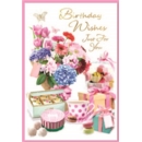 BIRTHDAY CARDS,Open 6's Floral Afternoon Tea