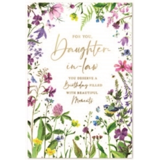 BIRTHDAY CARDS,Daughter in Law 6's Wild Flowers