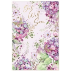 BIRTHDAY CARDS,Get Well 6's Floral