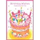 BIRTHDAY CARDS,Open 6's Birthday Cake