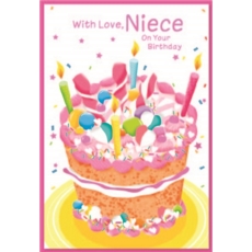 BIRTHDAY CARDS,Niece 6's Birthday Cake