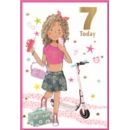 AGE 7 CARDS,Female 6's Fashion & Scooter
