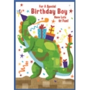 BIRTHDAY CARDS,Open 6's Dinosaur & Presents