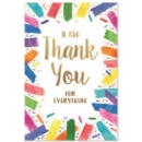 THANK YOU CARDS,6's Coloured Stripes