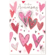 ANNIVERSARY CARDS,Our 6's Pink Hearts