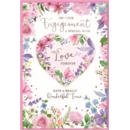 ENGAGEMENT CARDS,6's Floral Heart