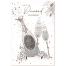ANNIVERSARY CARDS,Your Diamond 6's Bubbly & Flutes