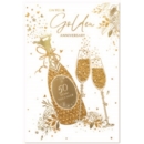 ANNIVERSARY CARDS,Your Golden 6's Bubbly & Flutes