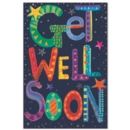 GET WELL CARDS,Male 6's Text & Stars