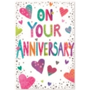 ANNIVERSARY CARDS,Your 6's Text & Hearts