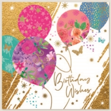 BIRTHDAY CARDS,Open 6's Floral Balloons
