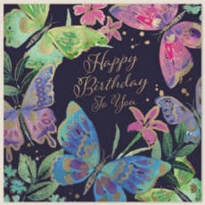 BIRTHDAY CARDS,Open 6's Butterflies & Flowers
