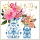 BIRTHDAY CARDS,Open 6's Floral Vases