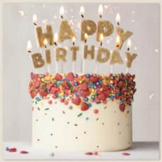 BIRTHDAY CARDS,Open 6's Birthday Cake & Candles