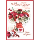 VALENTINE'S CARDS,One I Love 6's Bouquet of Roses