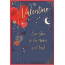 VALENTINE'S CARDS,Open 6's Hearts & Moon