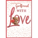VALENTINE'S CARDS,Girlfriend 6's Teddy & Hearts