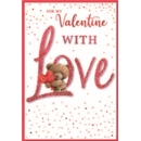 VALENTINE'S CARDS,Open 6's Teddy & Hearts