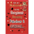 VALENTINE'S CARDS,Husband 6's Bear & Hearts