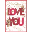 VALENTINE'S CARDS,Open 6's Teddies & Hearts