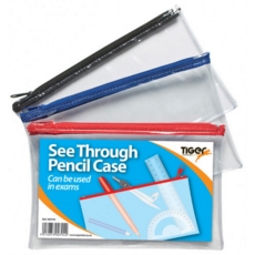 PENCIL CASE,Clear 20x12cm (Medium)
