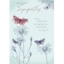 SYMPATHY CARDS, 6's Floral Butterflies