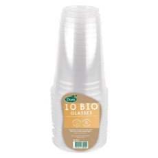 TUMBLER,GLASSES CLEAR 10's Compostable, Bio Pak 58cl