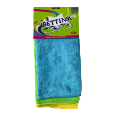 MICROFIBRE CLOTHS Ultra Plush 3's 32x32cm Asst Col H/pk B471