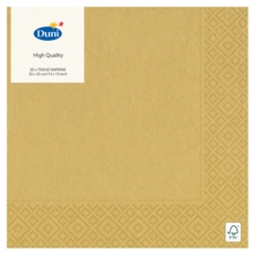 NAPKINS,33cm 3ply Gold 20's