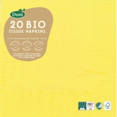 NAPKINS,33/3ply Yellow 20's Duni