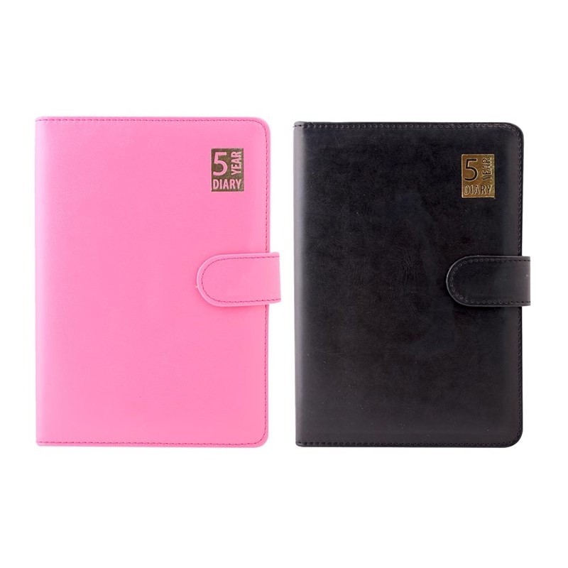 DIARY,5 Year, Open Year, A5 With Closure Tab, 2 Asst Col
