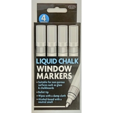 MARKER,Liquid Chalk White 4's Boxed                   CB828