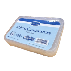 MICRO CONTAINERS,with Lids 5's Reusable 650ml