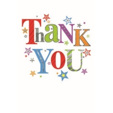 THANK YOU CARDS,6's Text & Stars