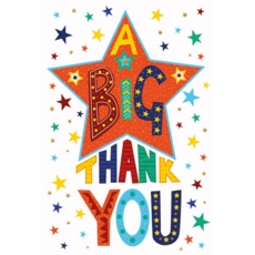 THANK YOU CARDS,6's Multicoloured Stars
