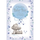 GREETING CARDS,Baby Boy 6's Teddy with Balloon