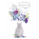 SYMPATHY CARDS,6's Floral Vase