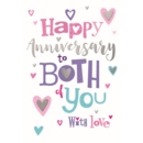 ANNIVERSARY CARDS,Happy Hearts & Text