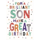 BIRTHDAY CARDS,Son 6's Text & Stars