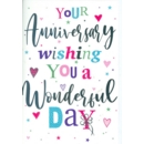 ANNIVERSARY CARDS, Your Text & Hearts