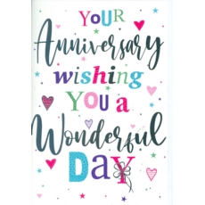 ANNIVERSARY CARDS, Your Text & Hearts