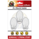 SMART HOOKS,Large Round 3's White Removable I/cd