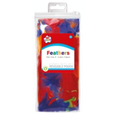 KIDS CRAFT,Feathers Asst.Cols H/pk