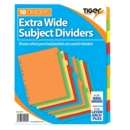 RING BINDER DIVIDERS,A4 10 Part Ex.Wide