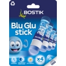 BOSTIK, BLU GLUE STICK 8g 4's Dries Clear I/cd