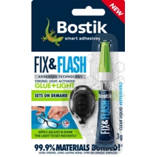 BOSTIK FIX & FLASH Light Activated Super Glue 3gm I/cd