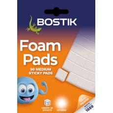 BOSTIK,Foam Pads 12mm Squares Double Sided 50's H/pk